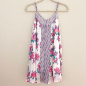 Watercolor flowy dress with spaghetti straps